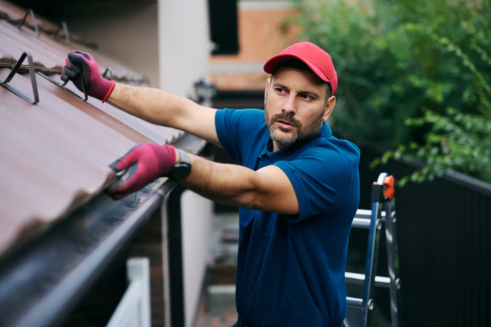 Bayview Gutter Cleaning technician at work