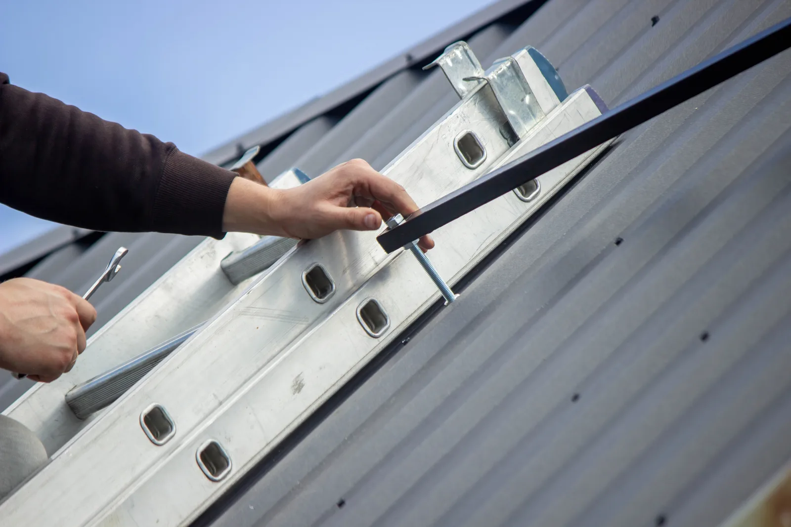 Bayview Gutter Cleaning technician at work